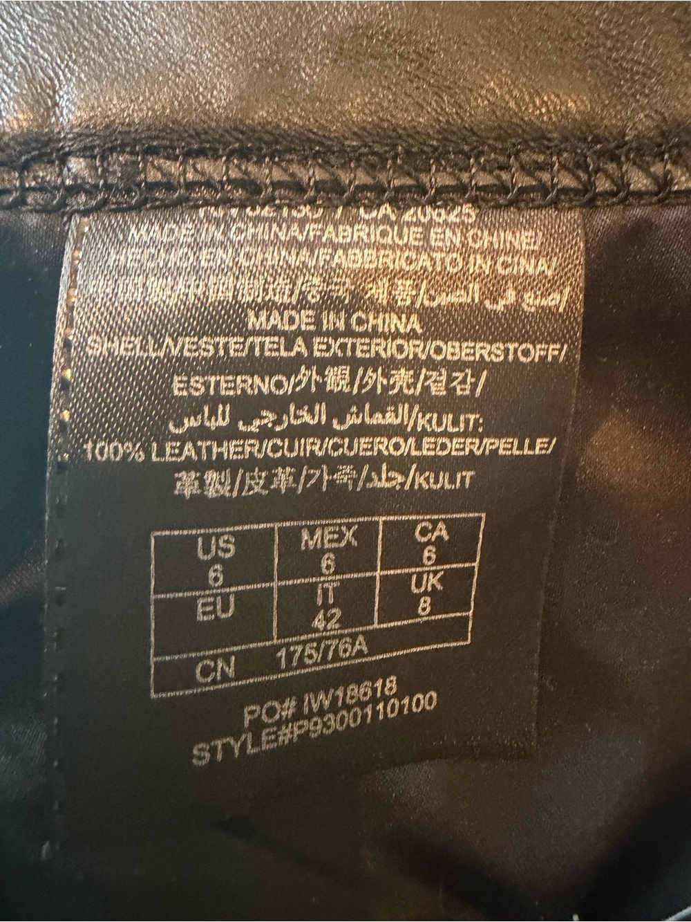 NWT GUESS BY MARCIANO Black Leather Leggings SZ 6 - Picture 7 of 7